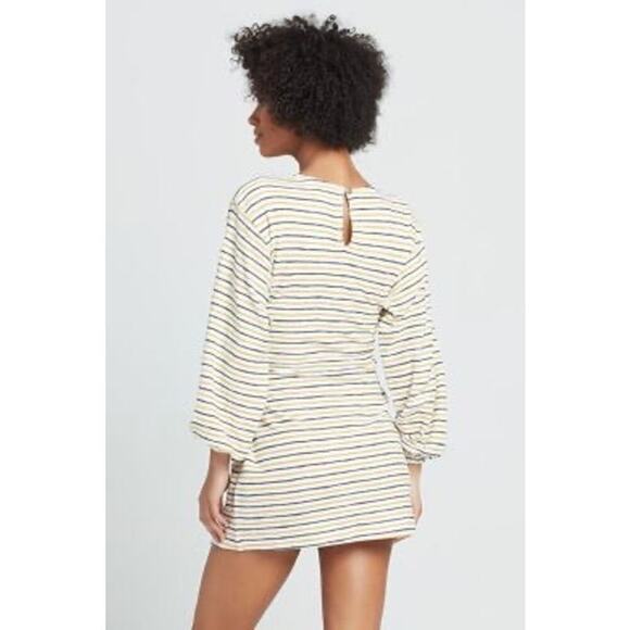 L*Space Everywhere I Go Mini Dress Large Surfs Up Stripe Large Beach Pool Resort - Picture 3 of 13